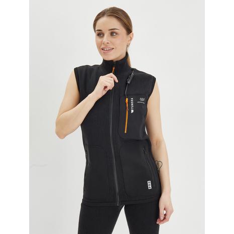 WOOLTRUCK  PRO HYBRID T-500  Жилет для активного отдыха женский с инфракрасным обогревом цвет: Черный с оранжевым