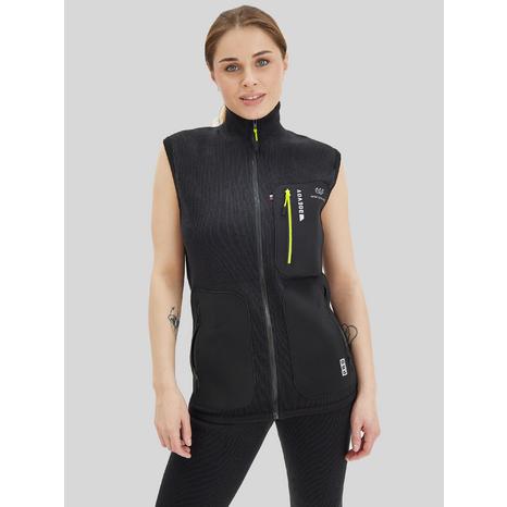 WOOLTRUCK  PRO T-500 Жилет для активного отдыха женский цвет: Черный с зеленым